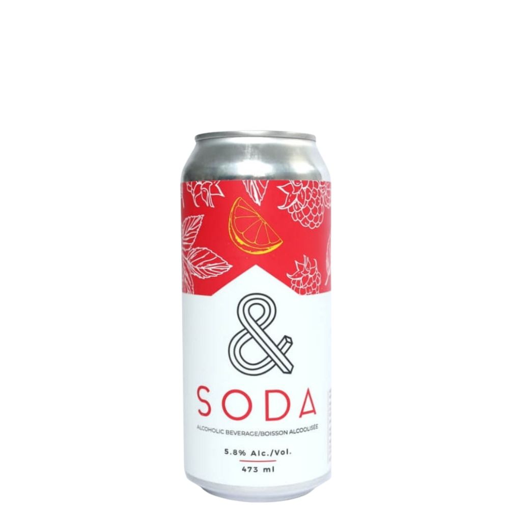 and soda raspberry lemon 473ml can