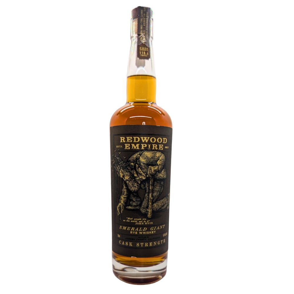 redwood empire 'emerald giant' rye whiskey cask strength bourbon