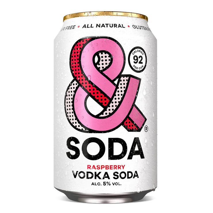 AND SODA VODKA RASPBERRY LEMON 473ML CAN